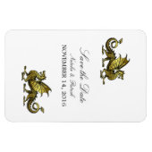 Gold Dragon speichert das Datum Magnet (Horizontal)