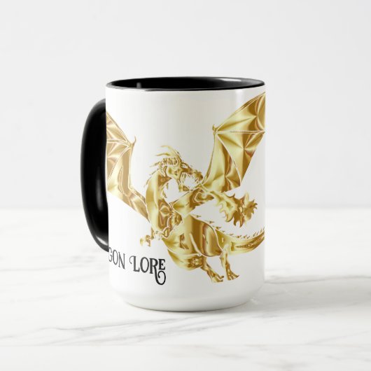 Gold Dragon Tasse (Vorderseite Links)
