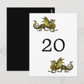 Gold Dragon Tischnummer Postcard (Vorne/Hinten)