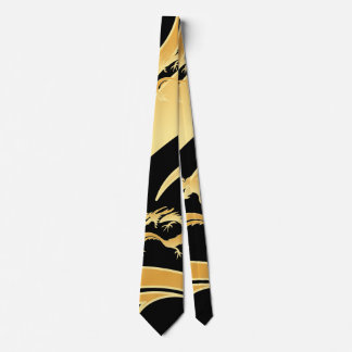 Gold Dragon und Black Neck Tie Krawatte