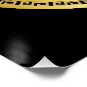 Gold Dragon Wall Art- Poster (Ecke)