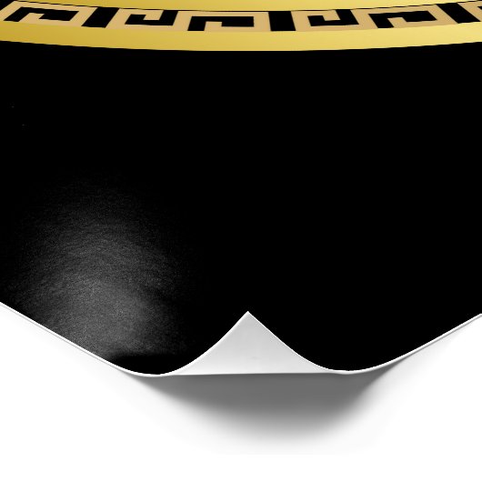 Gold Dragon Wall Art- Poster (Ecke)