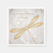 Gold Dragonfly Brautparty Napkin Serviette (Vorderseite)