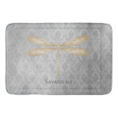 Gold Dragonfly Damask Badematte (Vorderseite)