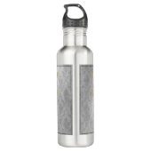 Gold Dragonfly Damask Edelstahlflasche (Rückseite)