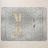Gold Dragonfly Damask Sherpadecke (Vorderseite (Horizontal))