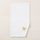 Gold Dragonfly Design Monogrammed Badhandtuch Set (Handtuch)
