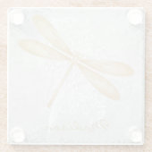 Gold Dragonfly Personalisierter Untersetzer (Rückseite)