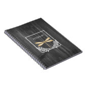 Gold Dragonfly Rustikales Personalisiertes Noteboo Notizblock (Rechte Seite)