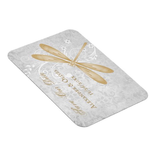Gold Dragonfly speichert das Date Magnet (Rechte Seite)