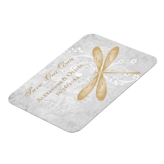 Gold Dragonfly speichert das Date Magnet (Linke Seite)