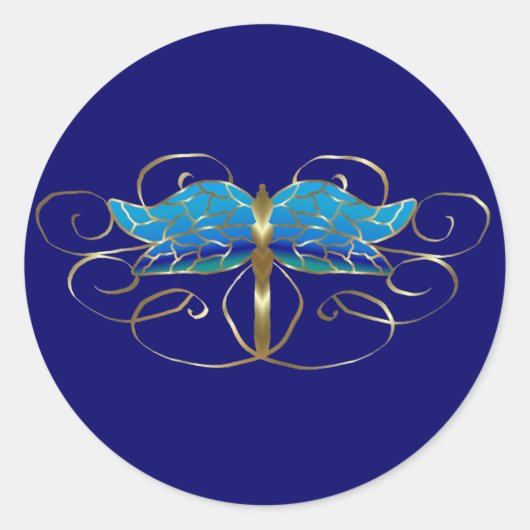 Gold Dragonfly Tiara Stickers (Vorderseite)