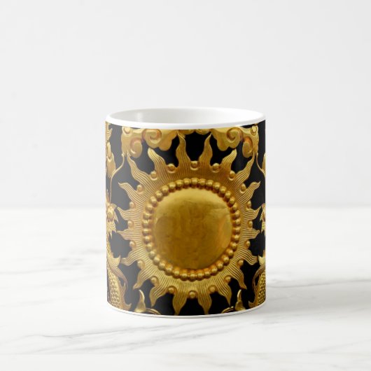 Gold Dragons Asian Sun Coffee Cup Tasse (Mittel)