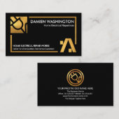 Gold-Draht-Rahmen Black Electrical Engineering Visitenkarte (Vorne/Hinten)