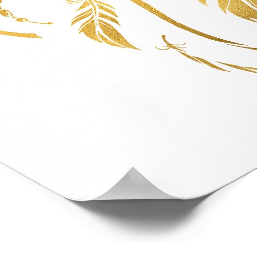 Gold Dream Catcher Poster (Ecke)