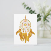 Gold Dream Catcher Postkarte (Stehend Vorderseite)