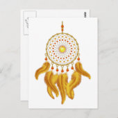 Gold Dream Catcher Postkarte (Vorne/Hinten)