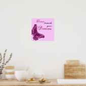 GOLD DREAMS Sunburst Feathered Rose Poster (Küche)