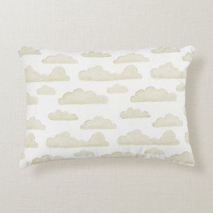 Gold Dreamtime Watercolor Wolken Akzente Kissen