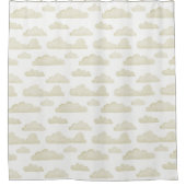 Gold Dreamtime Watercolor Wolken Duschvorhang (Vorderseite)