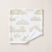 Gold Dreamtime Watercolor Wolken Handtuch Badhandtuch Set (Waschlappen)