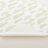 Gold Dreamtime Watercolor Wolken Sherpa Blankon Sherpadecke (3/4)