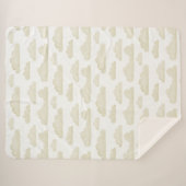 Gold Dreamtime Watercolor Wolken Sherpa Blankon Sherpadecke (Vorderseite (Horizontal))