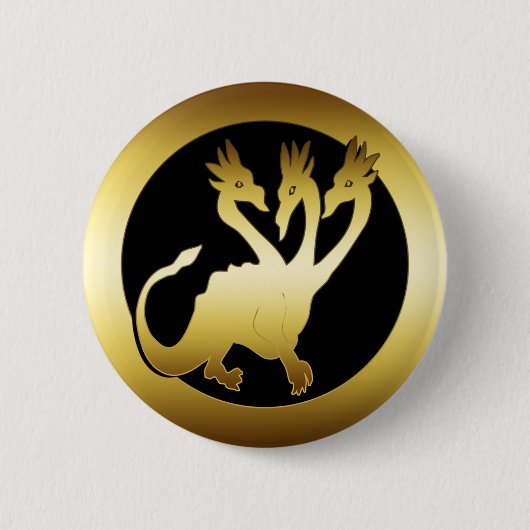 GOLD DREI GING DRACHEN VORAN BUTTON (Vorderseite)