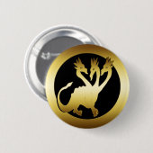 GOLD DREI GING DRACHEN VORAN BUTTON (Vorne & Hinten)
