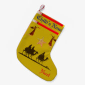 Gold - Drei Weisen / Engel Strumpf Kleiner Weihnachtsstrumpf (Vorderansicht (hängend))