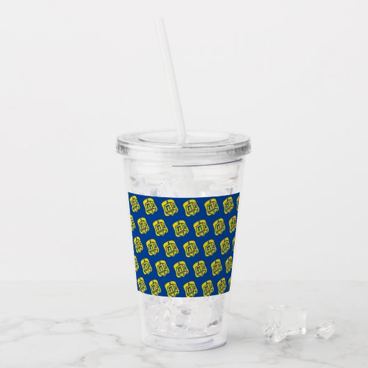 Gold Dreidel Acryltrinkbecher (Vorderseite Ice)