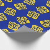Gold Dreidel Wrapping Paper Geschenkpapier (Ecke)