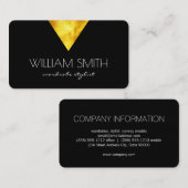 Gold Dreieck / Schwarz Visitenkarte (Vorne/Hinten)