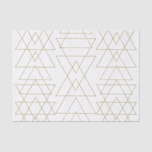 Gold Dreiecke Chic White Modern Glamour Seidenpapier