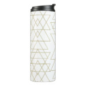 Gold Dreiecke Chic White Modern Glamour Thermosbecher (Nach links gedreht)