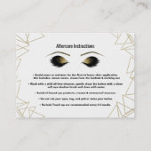 Gold Dreiecke Eyelashes Empfehlungskarte (Rückseite)