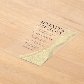 Gold Dress 70 & Fabulous 70. Geburtstag Acryleinladungen (Ablage )