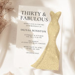 Gold Dress Elegant Dreißig & Fabulous 30. Geburtst Einladung<br><div class="desc">Gold Dress Elegant 30 & Fabelhaft 30. Geburtstag Einladung Viel von verschiedenen Farben und Variationen - Sehen Sie unseren Shop unten</div>