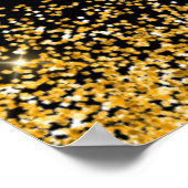 Gold Dress Faux Glitter Quinceanera Welcome Poster (Ecke)