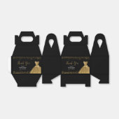 Gold Dress Faux Glitter Sweet 16 Birthday Geschenkschachtel (Ungefaltet)