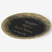 Gold Dress Imitate Glitzer Sweet 16 Geburtstag Pappteller (Schrägansicht)