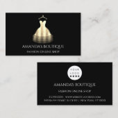 Gold Dress Logo Fashion Boutique Online Shop Imita Visitenkarte (Vorne/Hinten)