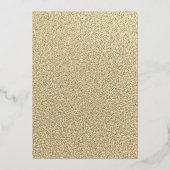 Gold Dress Masquerade Party Quinceanera Folieneinladung (Rückseite)