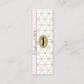 Gold Drilling Lips Glitzer Tropfen Makeup Artist Mini Visitenkarte (Vorderseite)