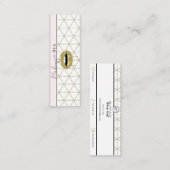 Gold Drilling Lips Glitzer Tropfen Makeup Artist Mini Visitenkarte (Vorne/Hinten)