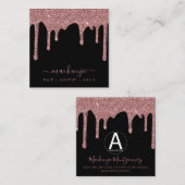 Gold Driving Glitzer-Logo der Black Rose Quadratische Visitenkarte (Vorne/Hinten)