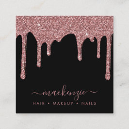 Gold Driving Glitzer-Logo der Black Rose Quadratische Visitenkarte