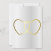 Gold Dual Heart Wedding Einladung (Rückseite)