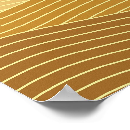 Gold Dunes Minimalistisch Abstraktes Boho Design Poster (Ecke)