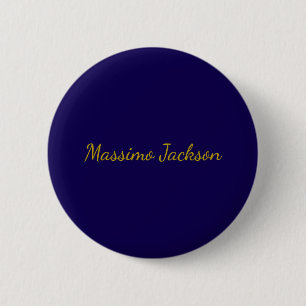 Gold & Dunkelblau Farbe Professionell Schlicht Eig Button